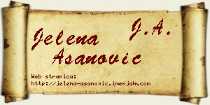 Jelena Asanović vizit kartica